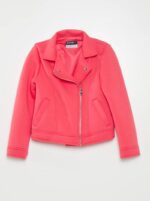 Veste fille zippée asymétrique – Kiabi (Noir ou Rose) - Image 5