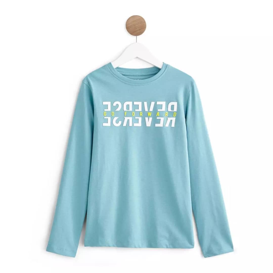 IMG-20240822-WA0051 T-shirt garçon manches longues vert – Inextenso 100% coton - Image 1