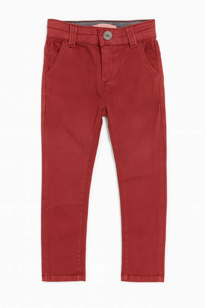 IMG-20250823-WA0012 Pantalon garçon chino rouge – Style élégant et confortable - Image 1
