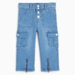 Pantalon jean fille style Samurai – 2 coloris - Image 2