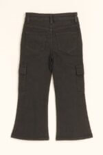 Pantalon cargo fille en jean – Bleu et Noir - Image 4