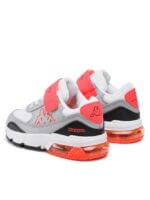 Baskets garçon Kappa à scratch – Blanc, gris et orange - Image 3