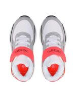 Baskets garçon Kappa à scratch – Blanc, gris et orange - Image 4