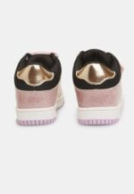Baskets fille à scratch – Rose pailleté avec cœur - Image 3