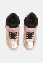 Baskets fille à scratch – Rose pailleté avec cœur - Image 4