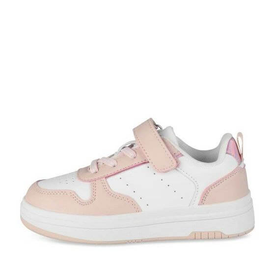 IMAGE 2025-09-15 01:18:18 Baskets fille basses à scratch – Rose et blanc - Image 1