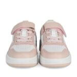 Baskets fille basses à scratch – Rose et blanc - Image 3