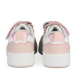 Baskets fille basses à scratch – Rose et blanc - Image 5