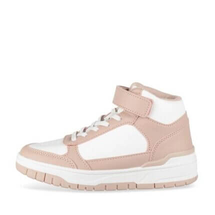 Baskets montantes fille – Rose et blanc