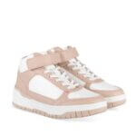 Baskets montantes fille – Rose et blanc - Image 2