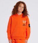Sweat à capuche enfant orange Mooks