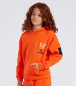 Sweat à capuche enfant orange Mooks - Image 2