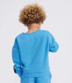 Sweat garçon bleu Mooks logo brodé - Image 3