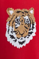 Sweatshirt garçon tigre – Sequins réversibles rouge - Image 3