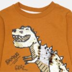 Sweatshirt garçon T-Rex – Sequins réversibles orange - Image 2