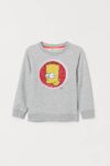Sweatshirt garçon Bart Simpson – Sequins réversibles gris