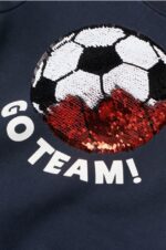 Sweatshirt garçon Go Team – Sequins réversibles football et basketball - Image 2