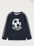 Sweatshirt garçon Go Team – Sequins réversibles football et basketball