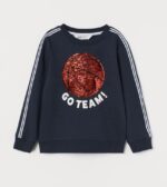Sweatshirt garçon Go Team – Sequins réversibles football et basketball - Image 3
