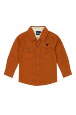 Chemise garçon manches longues – 3 couleurs, du 2 au 12 ans
