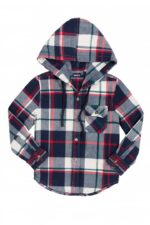 Chemise à capuche garçon à carreaux – 5 couleurs, du 2 au 12 ans - Image 4
