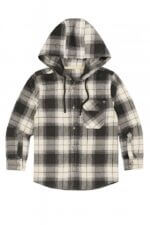 Chemise à capuche garçon à carreaux – 5 couleurs, du 2 au 12 ans - Image 3