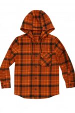 Chemise à capuche garçon à carreaux (2 à 12 ans)