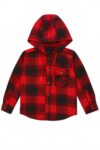 Chemise à capuche garçon à carreaux – 5 couleurs, du 2 au 12 ans