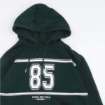 Sweat à capuche femme “85 Track & Field” – Vert foncé & rose poudré - Image 3