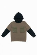 Sweat à capuche garçon multicolore – Style urbain confortable