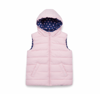 Gilet Sans Manches Fille Double Face DeFacto – Léger & Chaud – 4 à 14 Ans