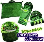 Plaid à Capuche Enfant Animal LED – Licorne Rose / Dinosaure Vert - Image 6