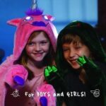 Plaid à Capuche Enfant Animal LED – Licorne Rose / Dinosaure Vert - Image 9