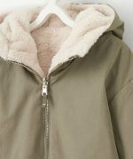 Veste fille TAPE À L’ŒIL double face – Fourrure & kaki - Image 3