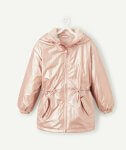 Veste fille TAPE À L’ŒIL hiver – Effet brillant rose