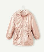 Veste fille TAPE À L’ŒIL hiver – Effet brillant rose