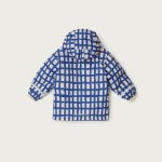 Veste imperméable fille bleue à carreaux - Image 2