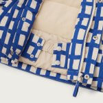 Veste imperméable fille bleue à carreaux - Image 3