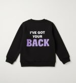 Sweat noir Stitch fille – Message “I’ve got your back” – Marque FOX - Image 2