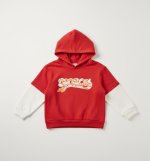 Sweat rouge à capuche H&M – manches contrastées – pour enfant
