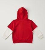 Sweat rouge à capuche H&M – manches contrastées – pour enfant - Image 2