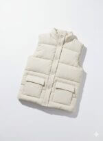 Doudoune sans manches garçon beige – 10 à 12 ans