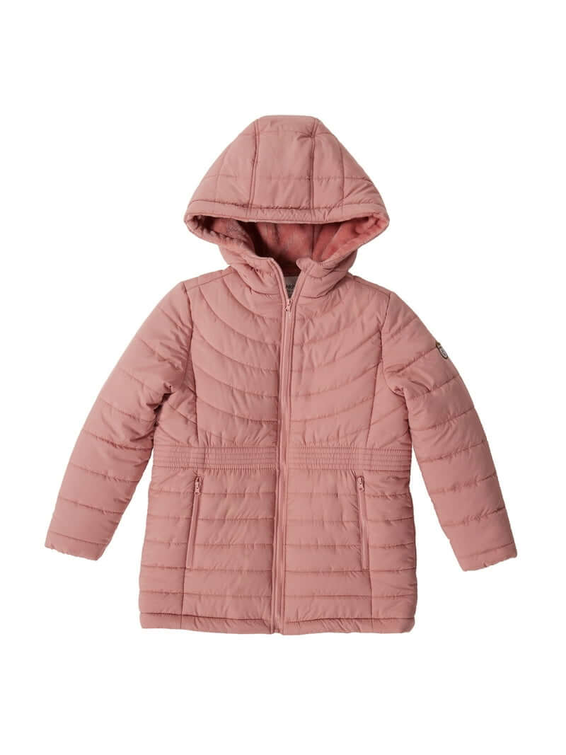 IMG-20251114-WA0033 Manteau fille rose avec capuche – Doublure chaude – 5 à 14 ans - Image 1
