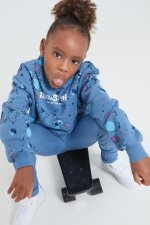 Sweat à capuche fille Lilo & Stitch bleu imprimé – Confort & style - Image 5