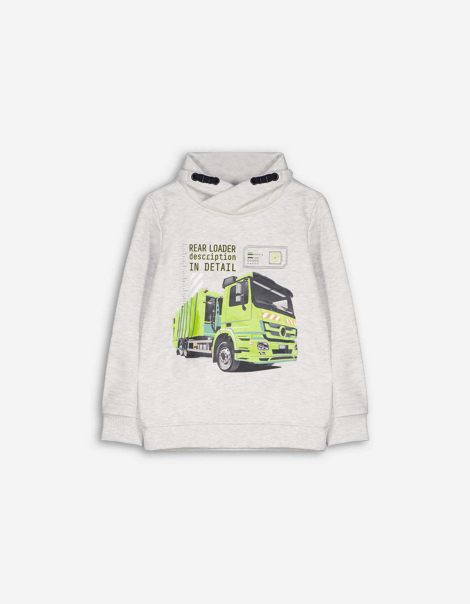 IMG-20251117-WA0045 Sweat garçon camion gris avec col croisé – style confortable - Image 1