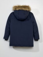 Veste garçon Kiabi bleu marine – Capuche fourrure - Image 2