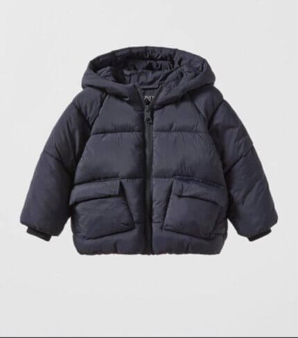 Doudoune bébé fille Zara avec capuche – 9 mois à 3 ans