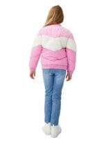 Veste bomber fille chaude avec bande sherpa – Rose & Bleu – 1 à 14 ans - Image 4