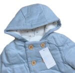 Manteau bébé unisexe en velours côtelé – Bleu ciel – 0 à 6 mois - Image 3