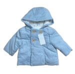 Manteau bébé unisexe en velours côtelé – Bleu ciel – 0 à 6 mois